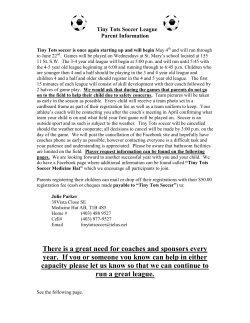 Tiny Tots Soccer League