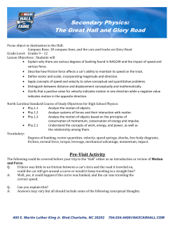 Secondary Physics: The Great Hall and Glory Road