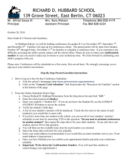 RICHARD D. HUBBARD SCHOOL 139 Grove Street, East Berlin, CT