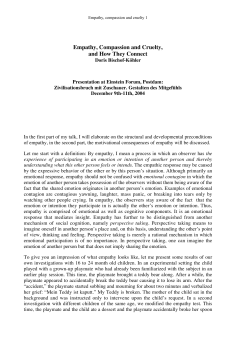 Empathy, Compassion and Cruelty, and How They Connect