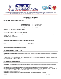 Material Safety Data Sheet