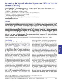 Article Estimating the Ages of Selection Signals