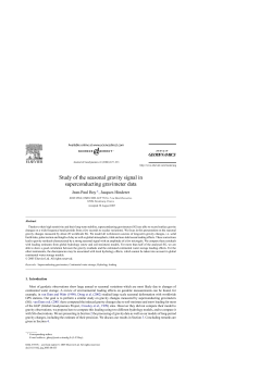 Study of the seasonal gravity signal in superconducting gravimeter