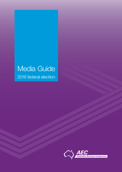 2016 federal election Media Guide