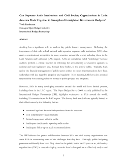 Can Supreme Audit Institutions and Civil Society Organizations in