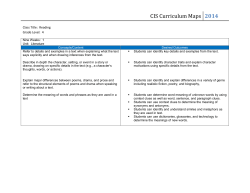 CIS Curriculum Maps 2014 - Central School District 51