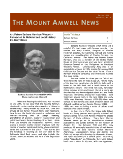 Barbara Harrison Wescott - The Mount Amwell Project