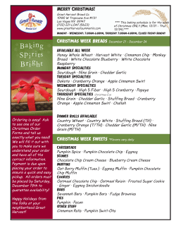 Christmas Week Sweets *Flavors vary daily