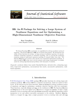 BB: An R Package for Solving a Large System of Nonlinear
