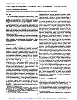 DNA Fingerprinting Survey of Various Human