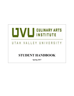 student handbook - Utah Valley University