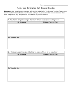 letter from birmingham jail graphic organizer