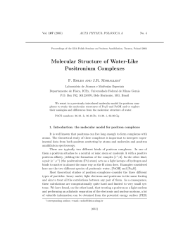 Molecular Structure of Water