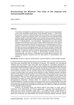 Decolonising the Museum: The Case of the