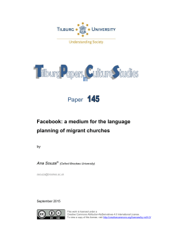 Paper 145: Facebook: a medium for the language planning of