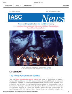 May 2016 - Inter-Agency Standing Committee