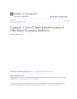 Contracts - Court of Claims Rules Revocation of