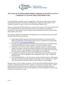 CPI Statement on the Safe Use of Two-Component Low
