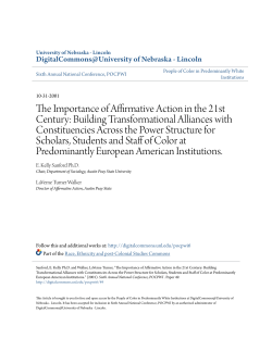 The Importance of Affirmative Action in the 21st Century: Building