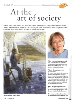 Formed soon after World War II, Richmond Art Society has a long