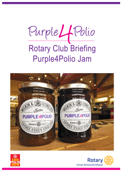 Rotary Club Briefing Purple4Polio Jam