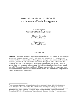 Economic Shocks and Civil Conflict: An Instrumental Variable