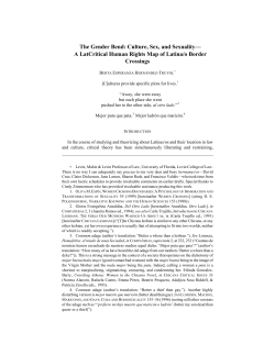 Culture, Sex, and Sexuality&mdash; A LatCritical Human Rights Map of