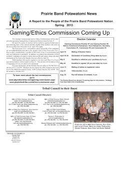 Spring 2013 Issue - Prairie Band Potawatomi Nation