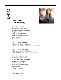 Song Lyrics - CRW Radio Promotions