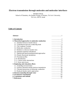 Electron transmission through molecules and molecular