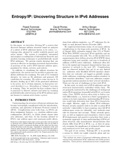 Entropy/IP: Uncovering Structure in IPv6 Addresses
