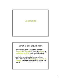 Liquefaction What is Soil Liquifaction