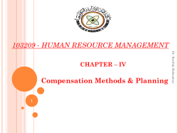 103209 - HUMAN RESOURCE MANAGEMENT Compensation