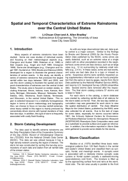 Spatial and Temporal Characteristics of Extreme Rainstorms over