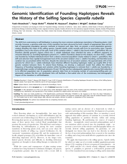 Genomic Identification of Founding Haplotypes Reveals the