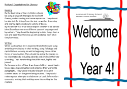 National Expectations for Literacy joined. By the conclusion of Year