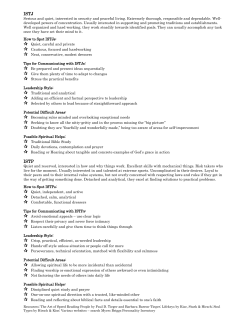 personality descriptions