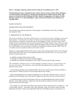 Henry A. Kissinger, Opposing Allende and Preventing his
