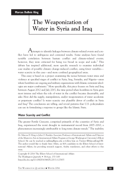 The Weaponization of Water in Syria and Iraq