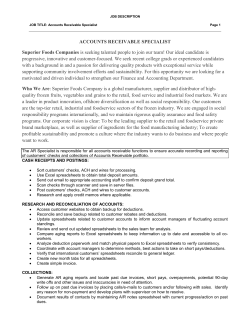 ACCOUNTS RECEIVABLE SPECIALIST Superior
