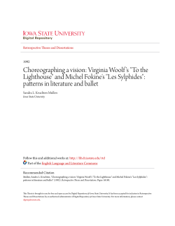 Choreographing a vision: Virginia Woolf`s "To the Lighthouse" and