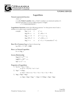 Logarithms