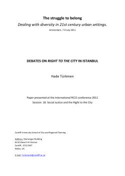 debates on right to the city in istanbul