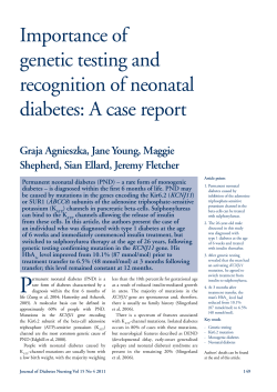 Importance of genetic testing and recognition of neonatal diabetes