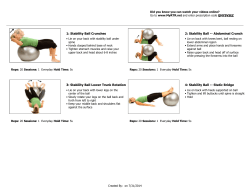 1: Stability Ball Crunches 2: Stability Ball -
