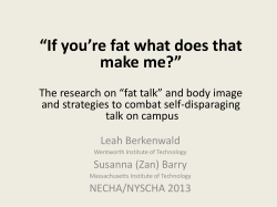 Fat Talk - New England College Health Association