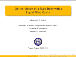 On the Motion of a Rigid Body with a Liquid