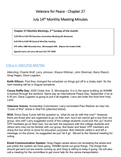 July Minutes - Veterans for Peace