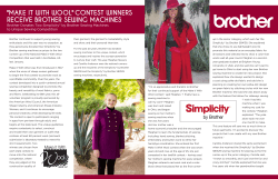 "make it with wool" contest winners receive brother sewing machines