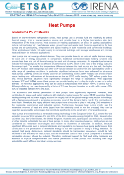 Heat Pumps - IEA